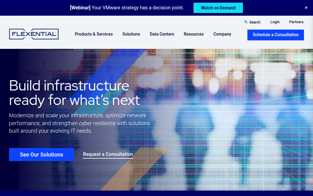 Flexential disaster recovery as a service, homepage