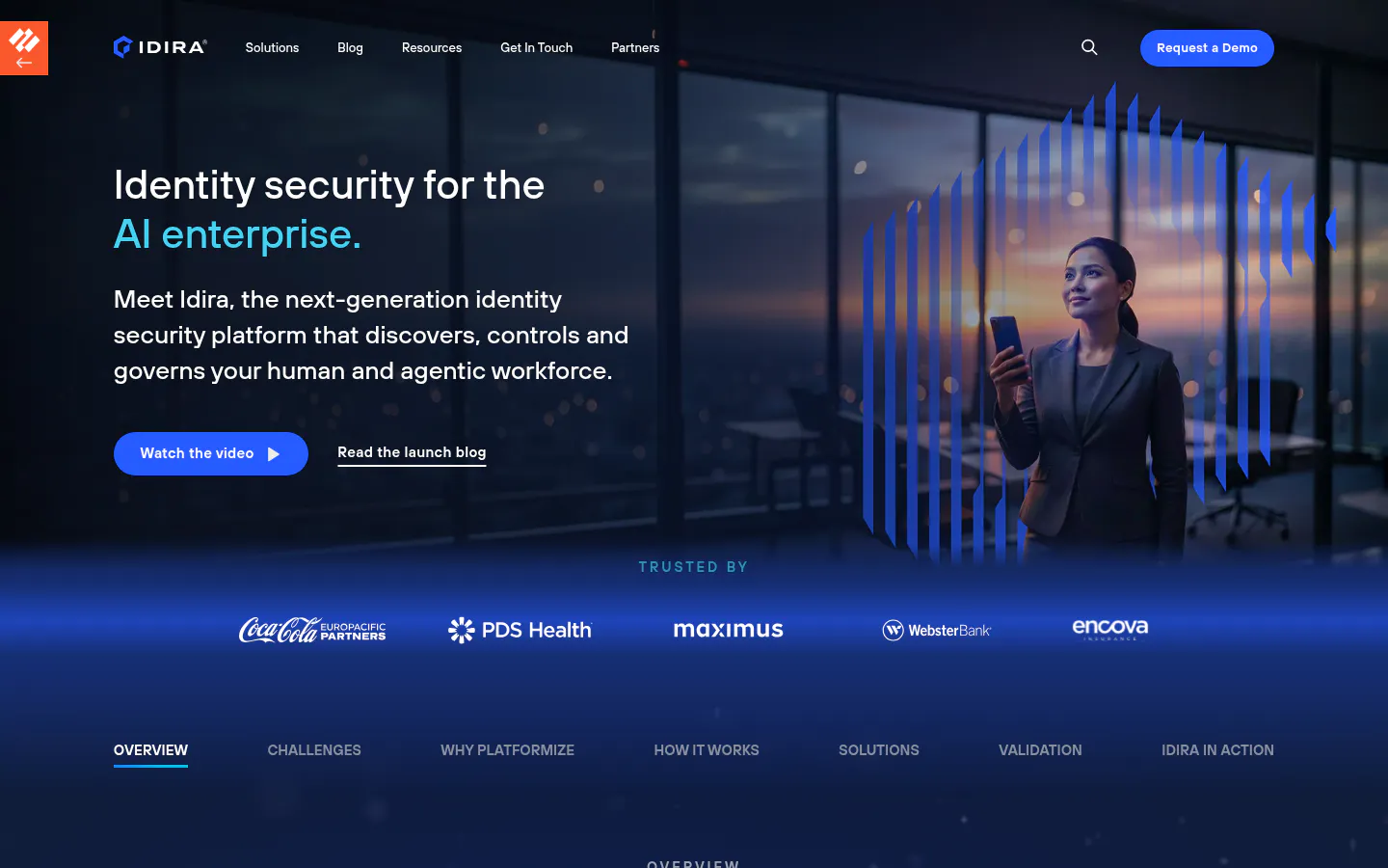 Idira identity security platform homepage from Palo Alto Networks