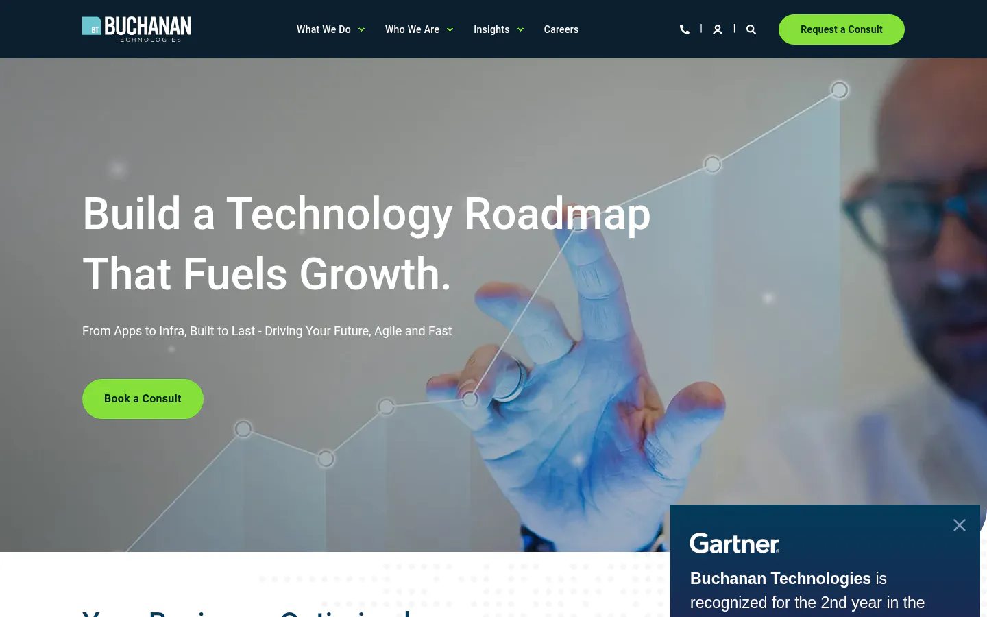 Buchanan Technologies homepage, captured August 2026