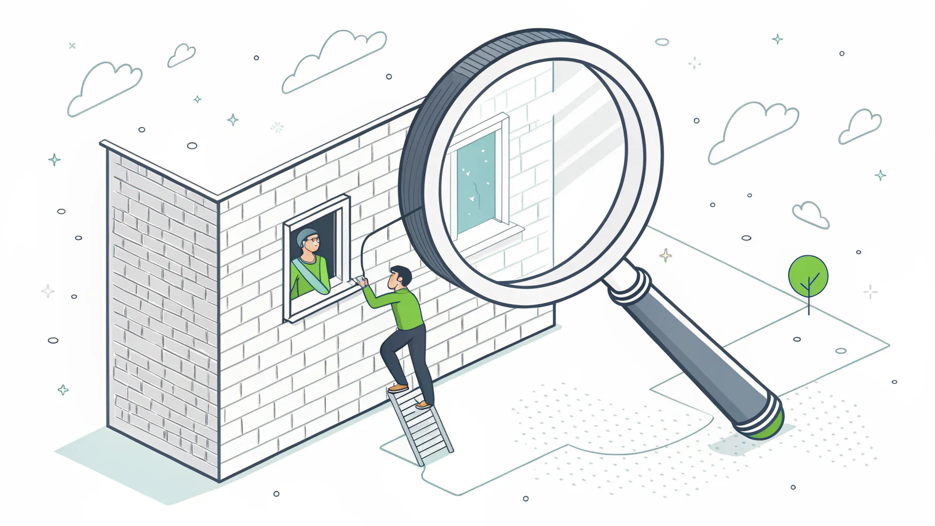 Automated scan versus a person climbing through an opening, comparing scanning and penetration testing