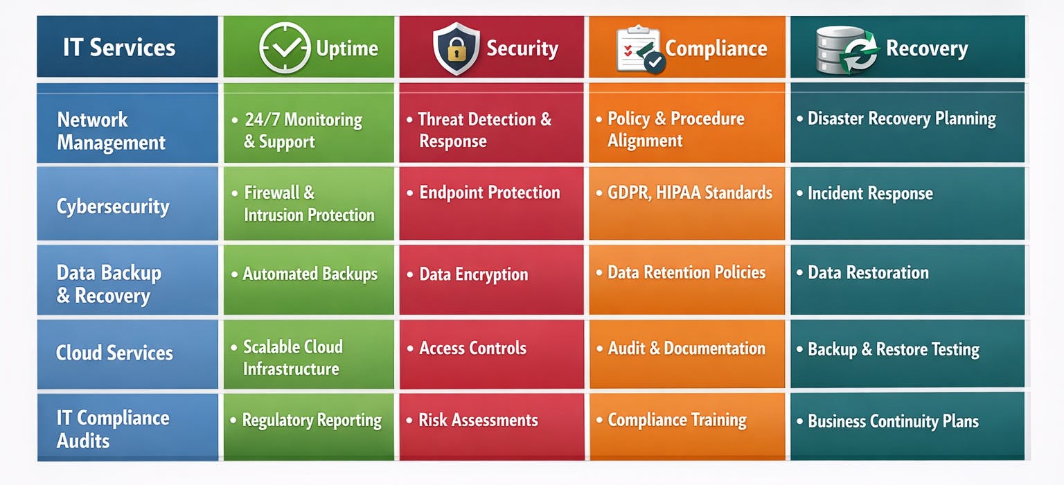 Manufacturing companies in California depend on certain IT services
