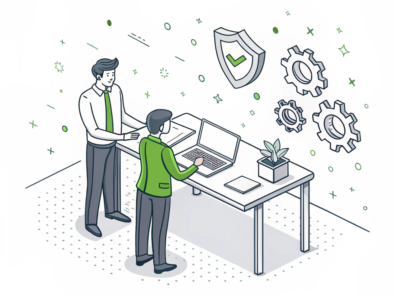 Consilien IT consultant reviewing a technology roadmap with a small business owner