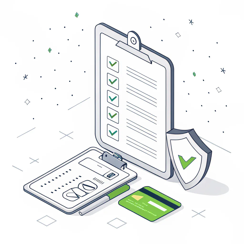 Checklist and payment card representing whether PCI DSS compliance is the right fit