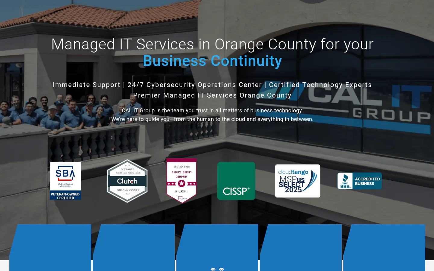 CAL IT Group homepage, captured October 20, 2026