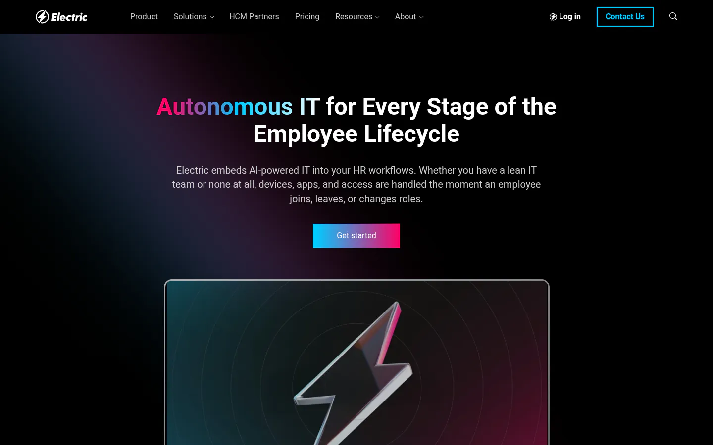 Electric homepage, captured August 2026
