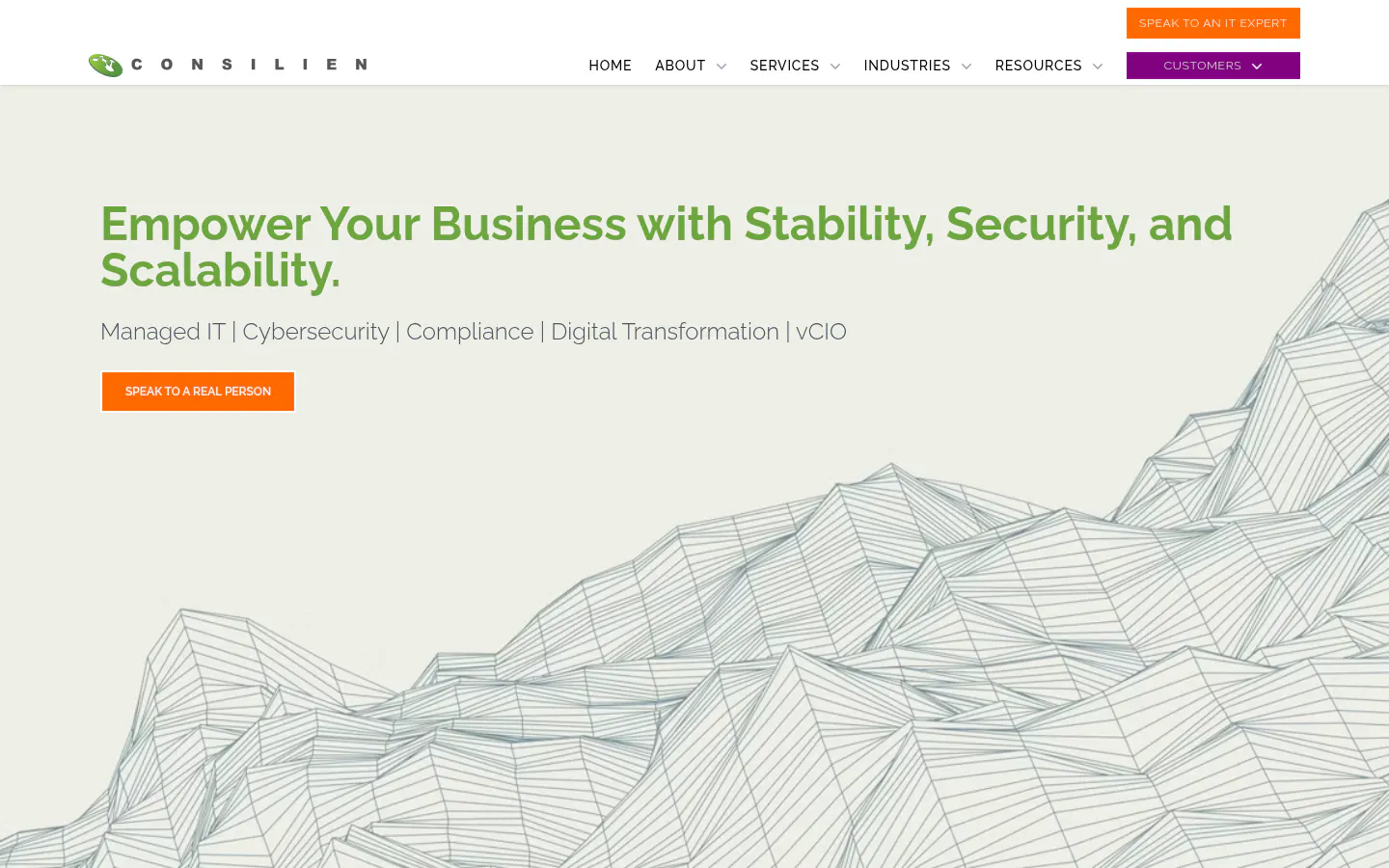 Consilien homepage, captured August 2026