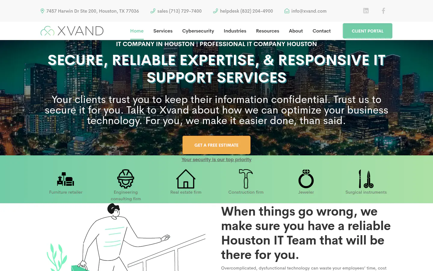 Xvand Technology homepage, managed IT for accounting and CPA firms