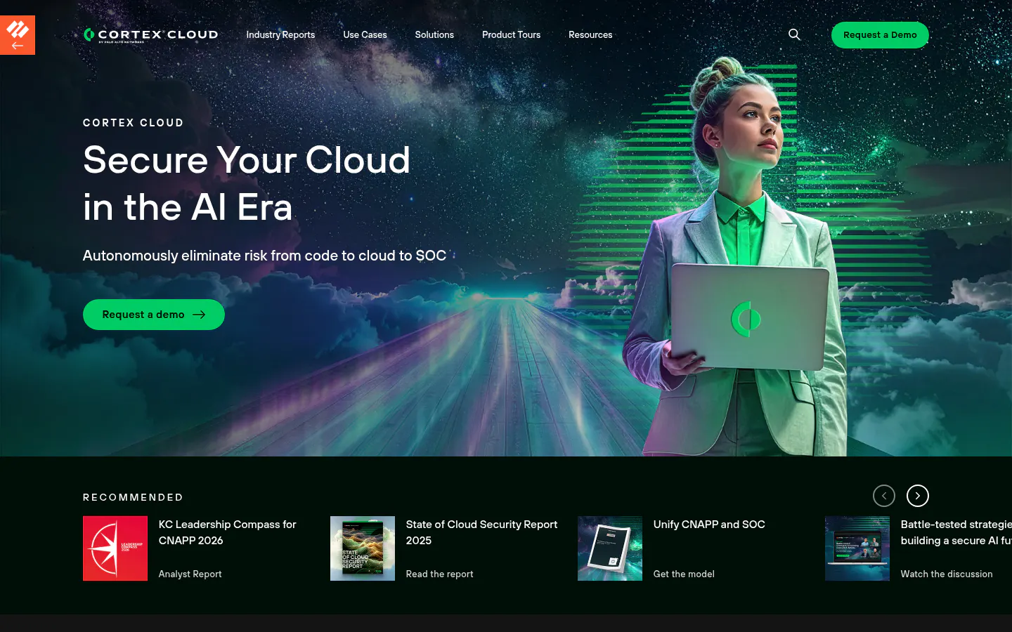 Cortex Cloud by Palo Alto Networks homepage