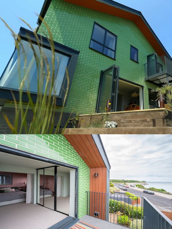 Green glazed brick house