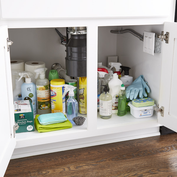 How to organize under your kitchen sink