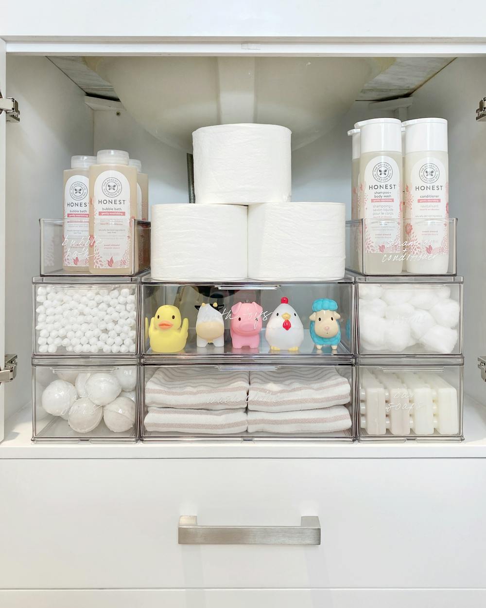 Bathroom Organization Tips with The Home Edit Container Store  Bathroom  organisation, Bathroom storage organization, The home edit
