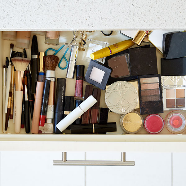 Storing makeup hot sale