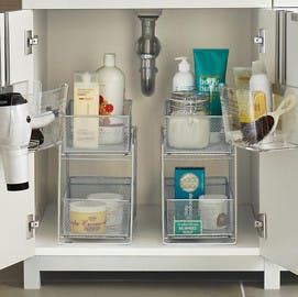 How To Organize Your Under Bath Sink Cabinet The Container Store,Dark Chocolate Cherry Brown Hair Color