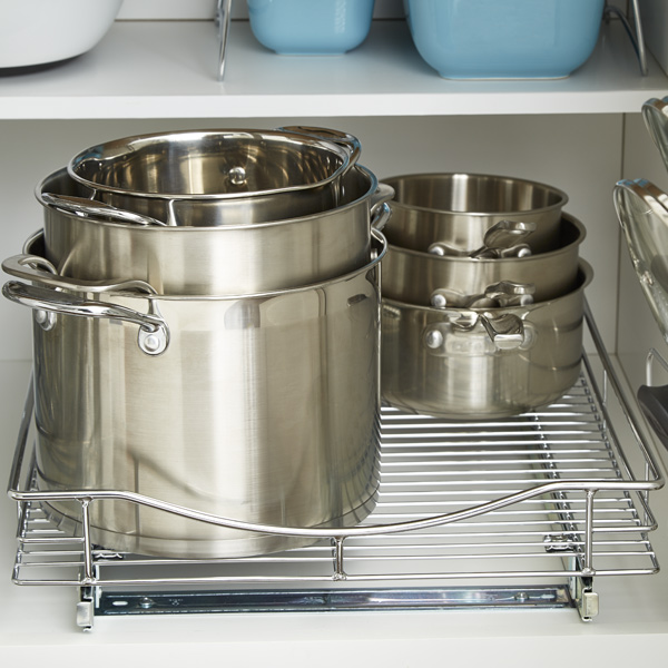 Pot & Pan Lid Pull-Out Organizer for Base Cabinets –