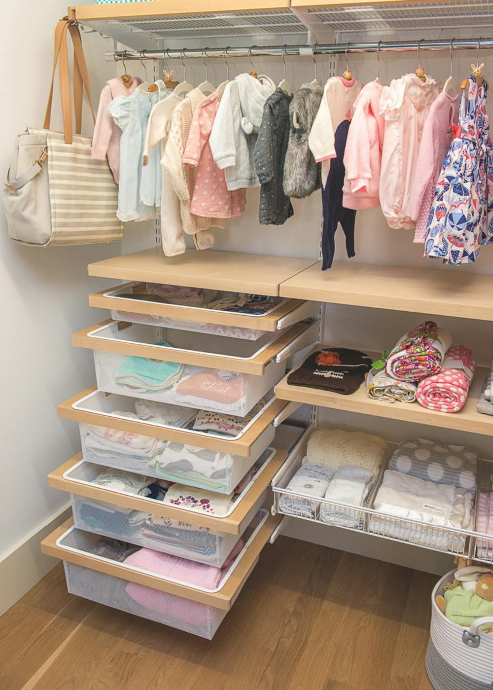 Nursery Elfa Closet System & Organization - The Styled Press