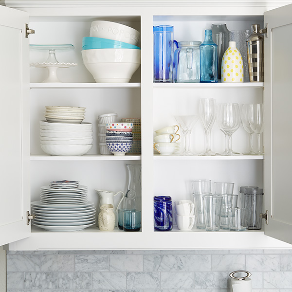 Tips & Ideas For How To Organize Glassware in your Kitchen Display Cabinet