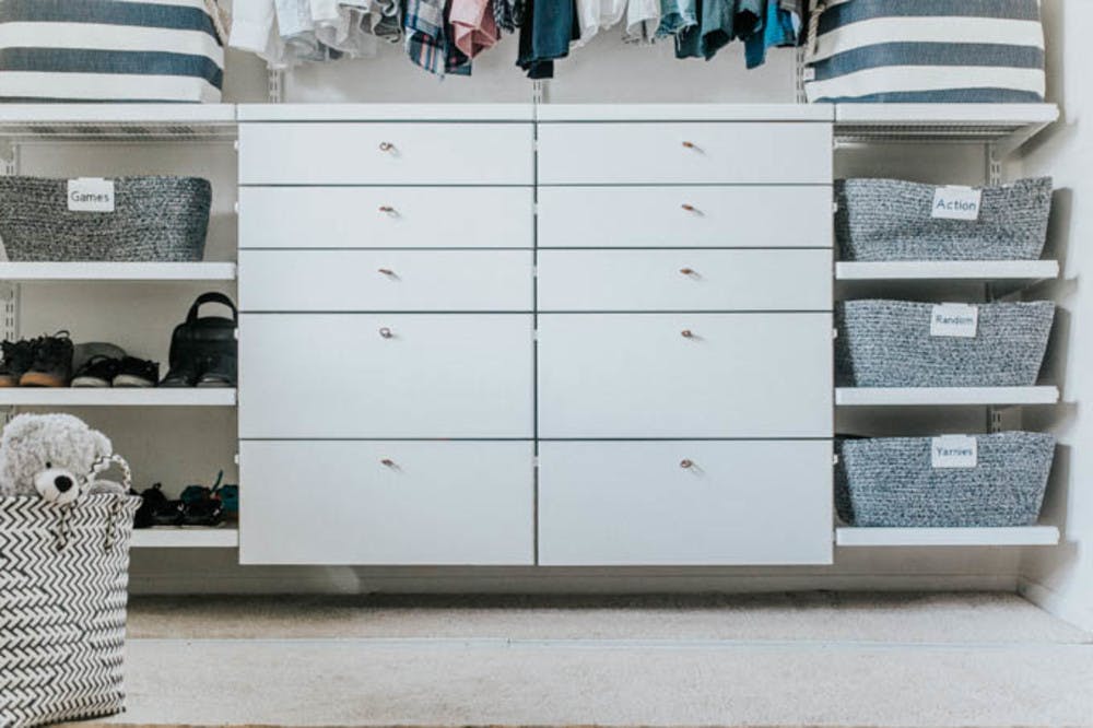 Elfa Closet Makeover with The Container Store for three boys