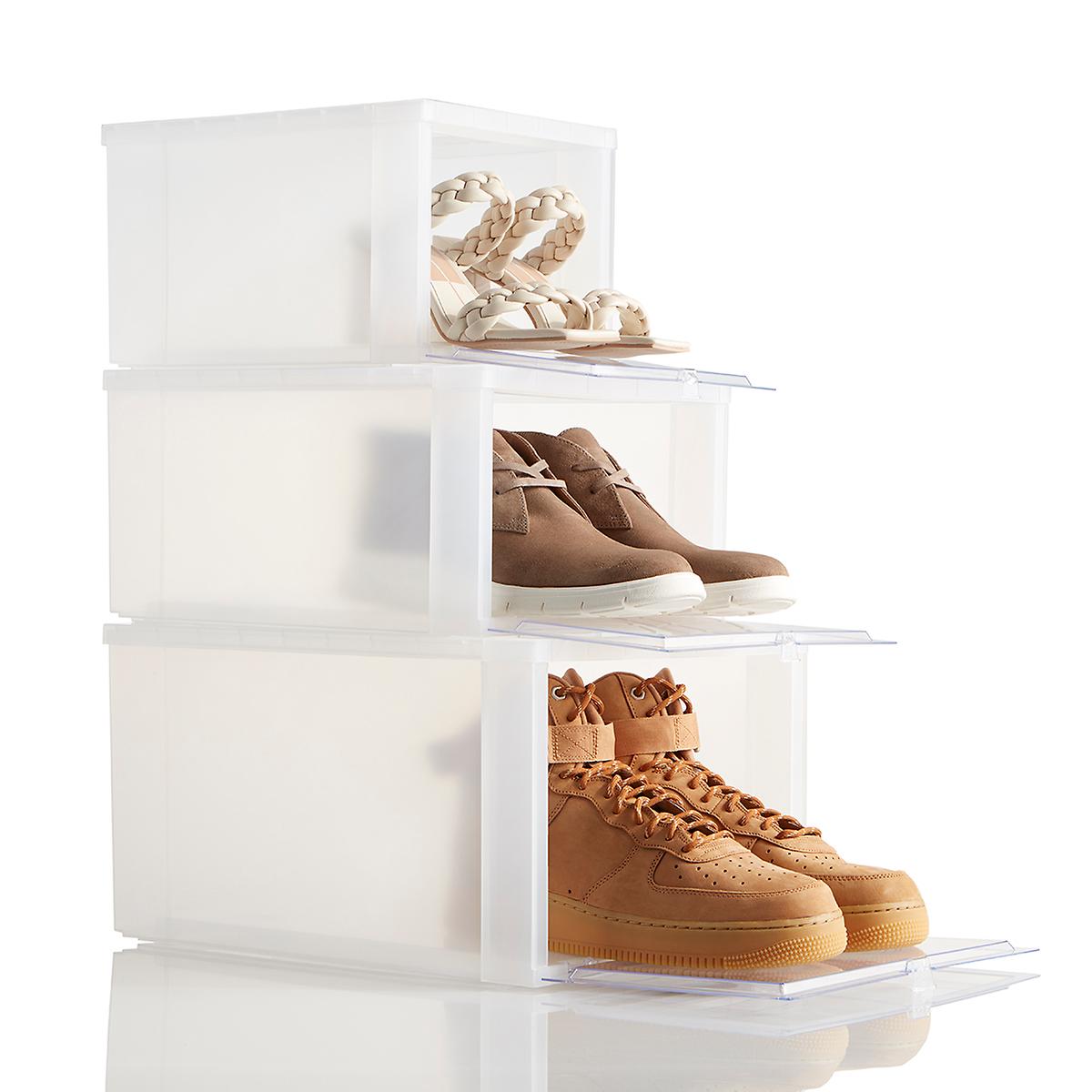 Drop front shoe on sale container