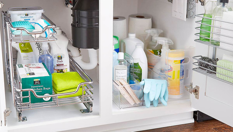 Organize Your Cleaning Supplies for FREE  No Cost Under the Kitchen Sink  Organization 