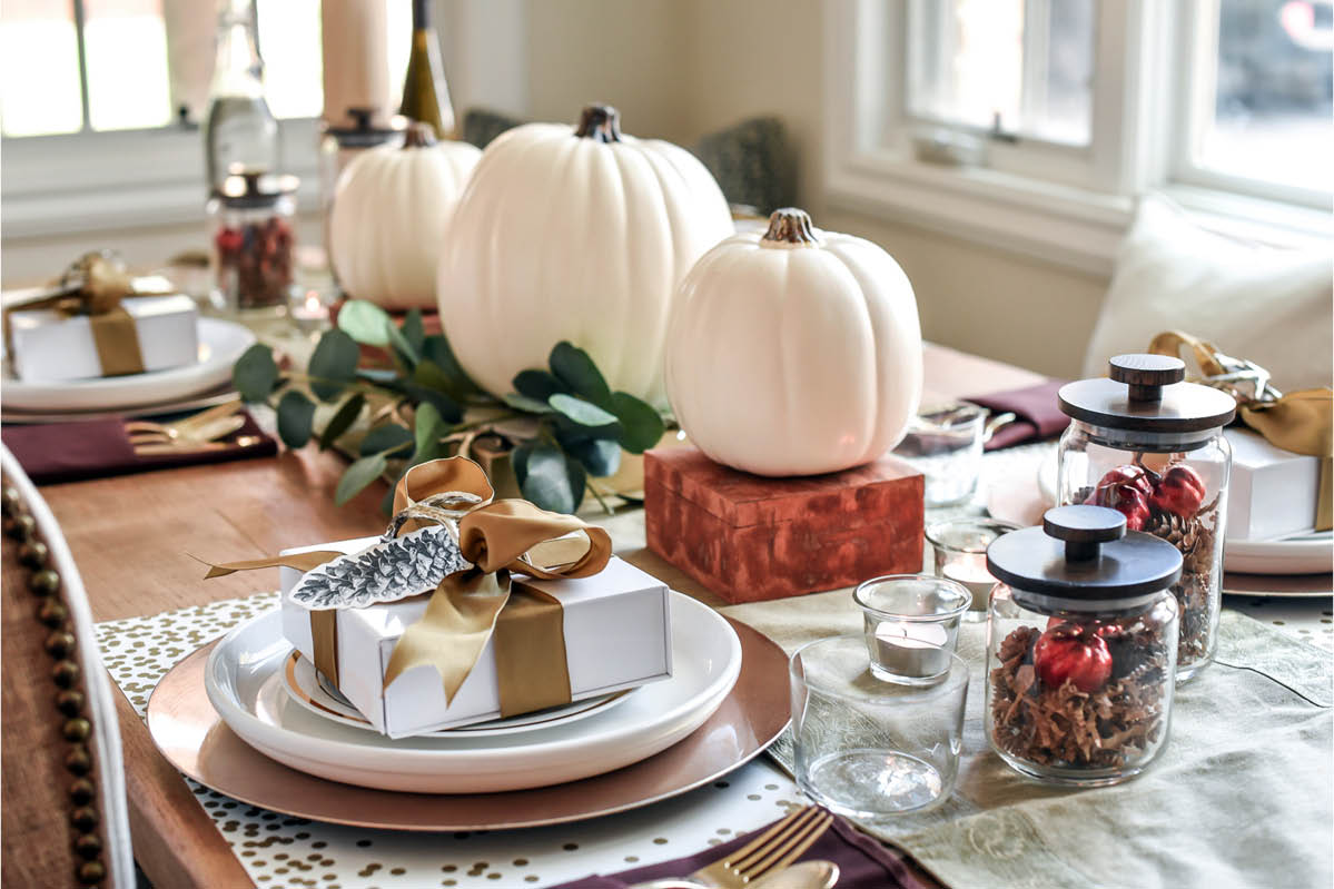 Thanksgiving Tablescape How-To by Blogger Melody Rose of My Everyday ...