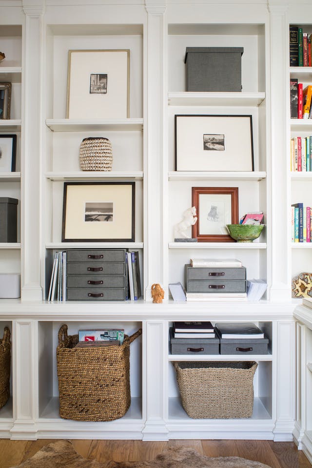 Efficient Home Office Shelf Organization