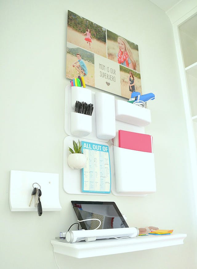 Family Command Center: Back of Door Storage Solution - Hello Central Avenue