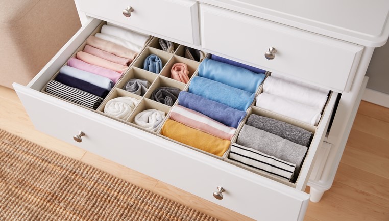 how to store t shirts in a drawer