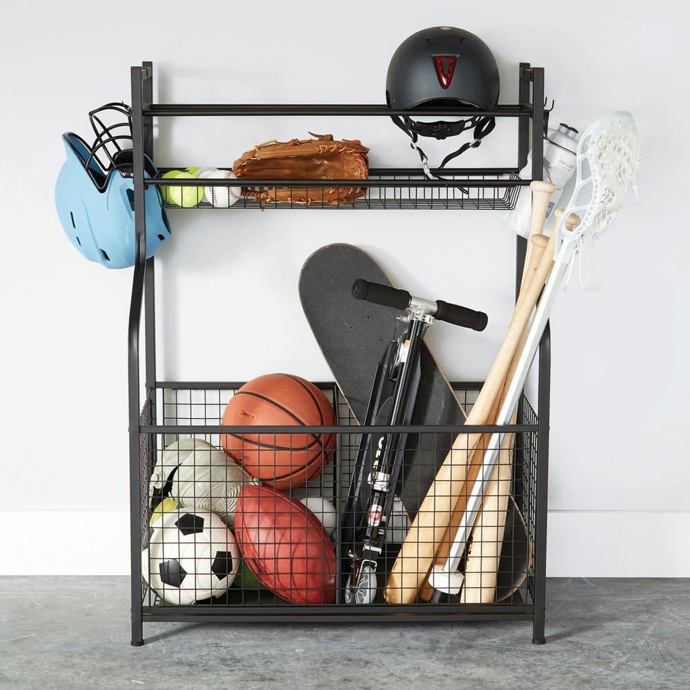 Dropship Sports Equipment Storage Box, Garage Ball Storage, Baseball Bat  Holder Can Accommodate 24 Bats, Black to Sell Online at a Lower Price