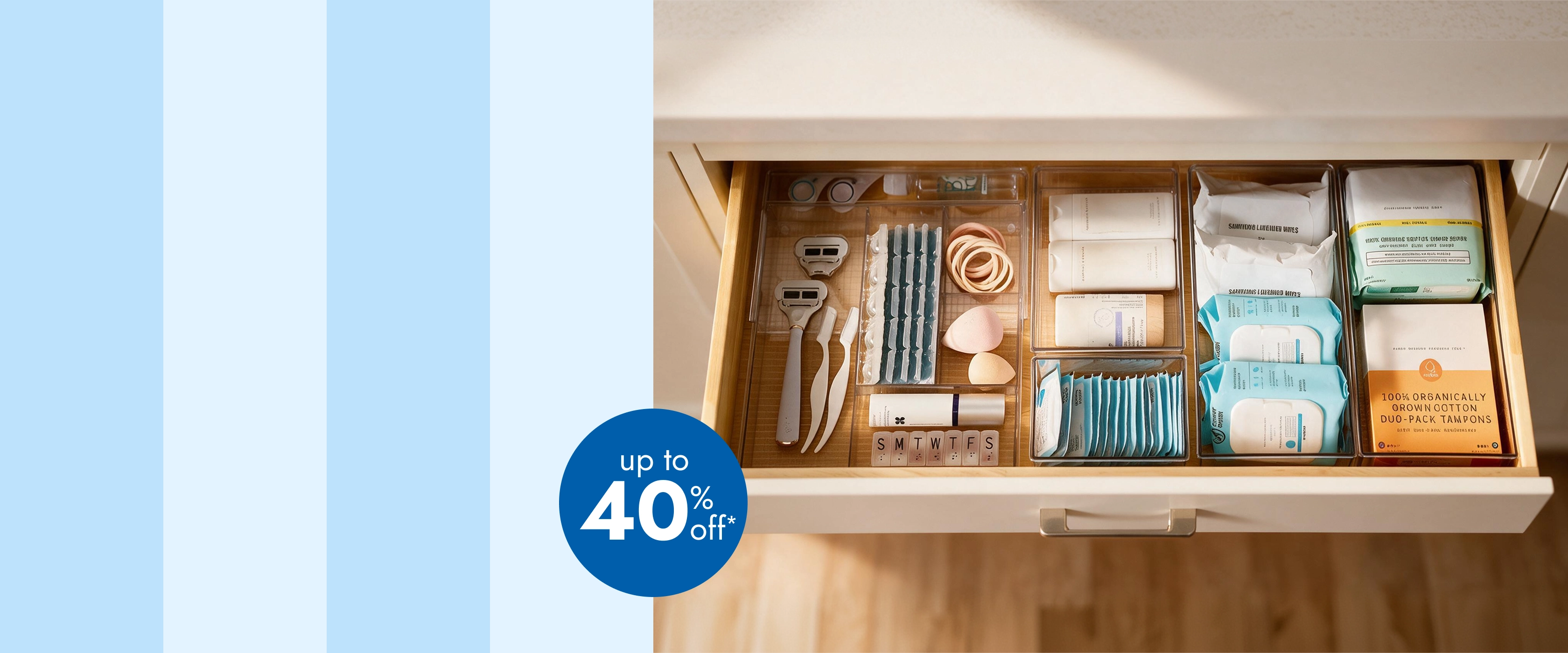 up to 40 percent off*