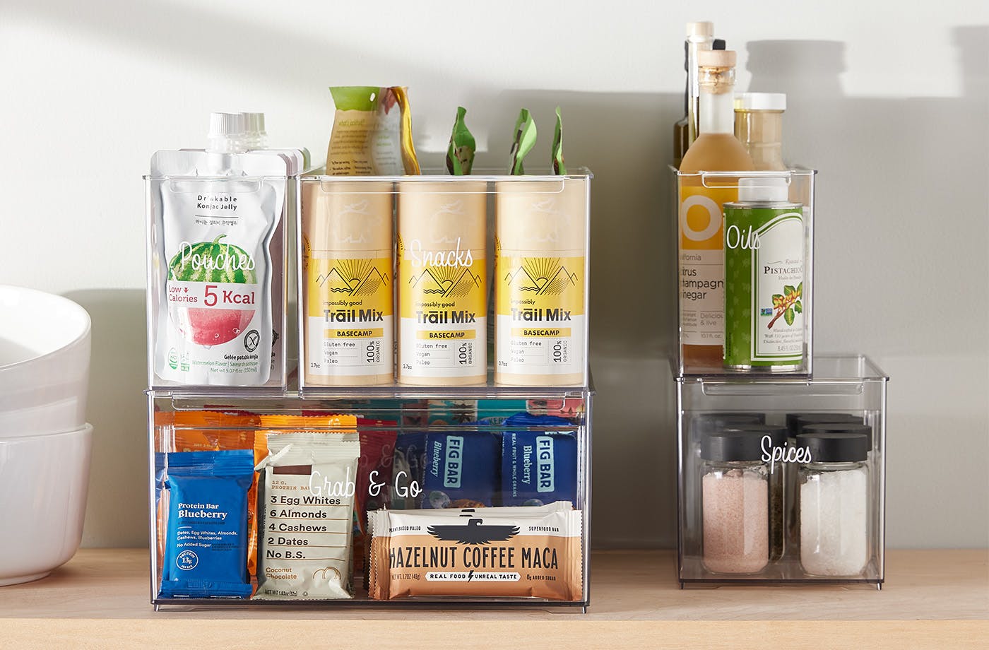 Shelf-Depth Pantry Bin with Divider