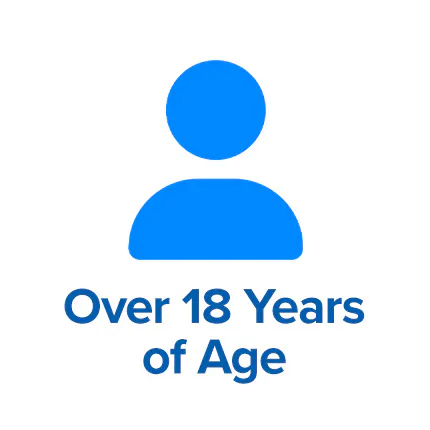 Over 18 Years of Age