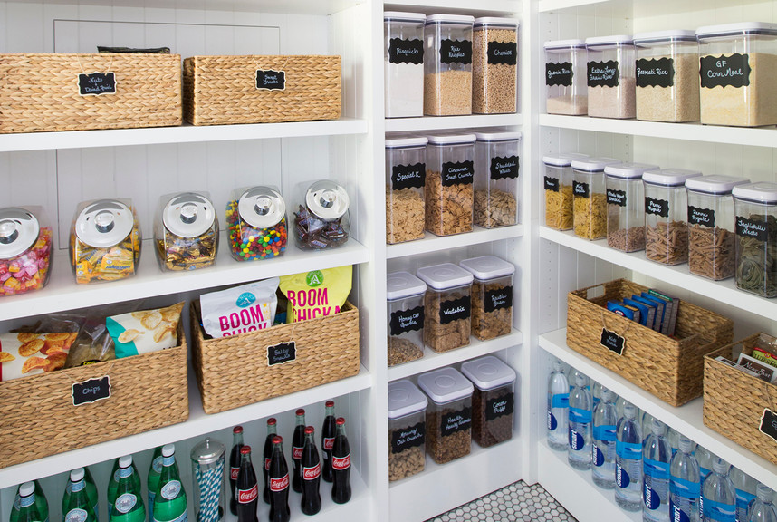 How I organized my pantry with baskets