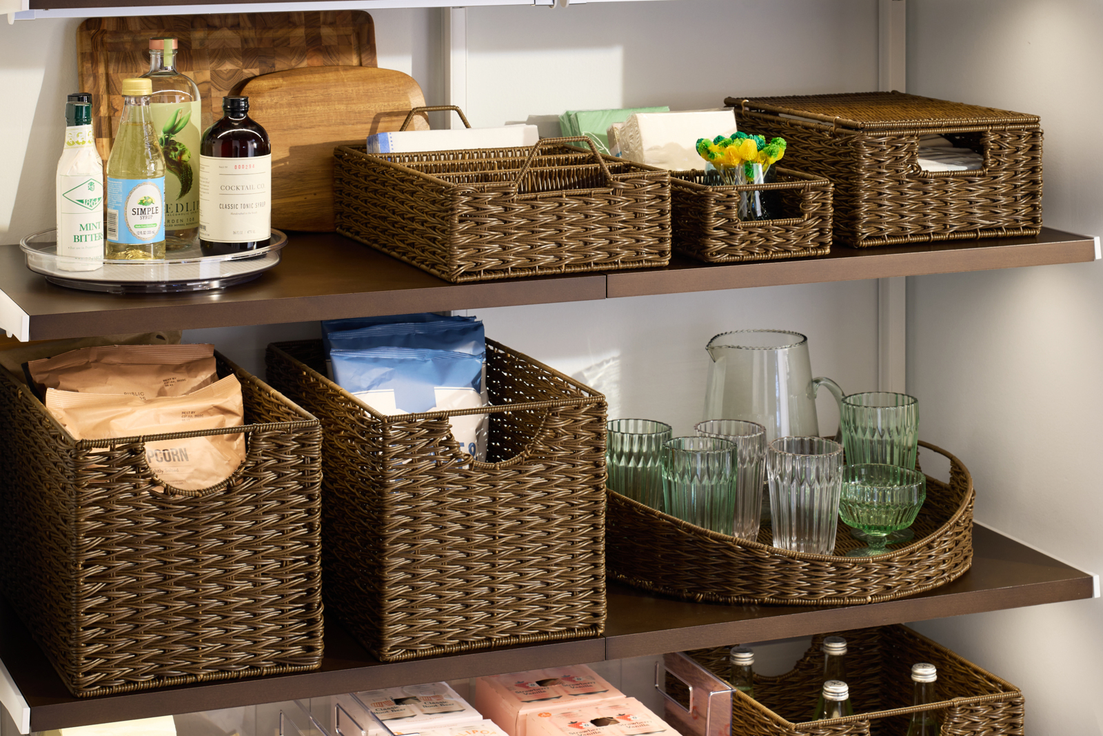 Our Foster Storage Collection in a kitchen pantry