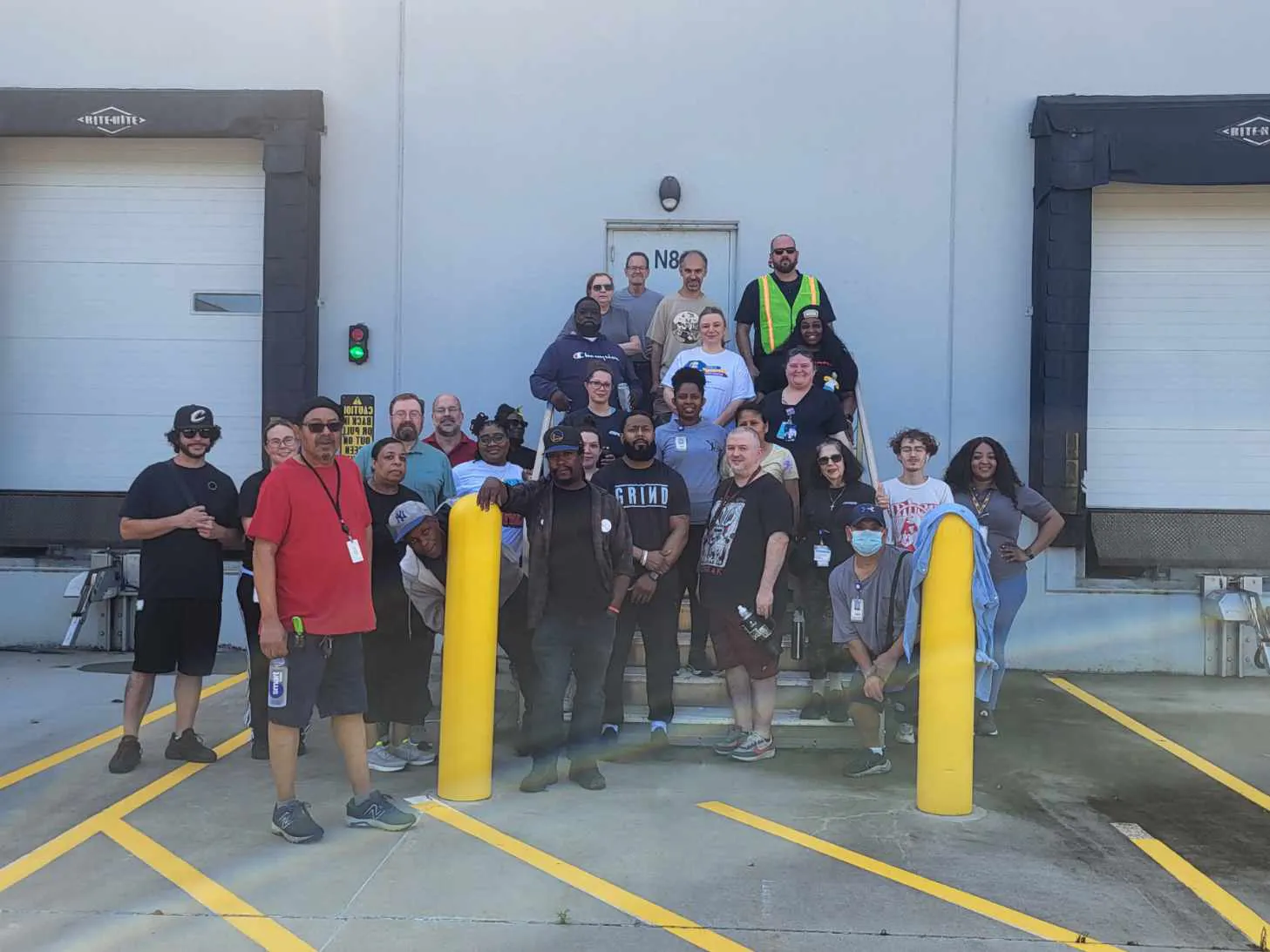Employees celebrating Juneteenth at The Container Store Distribution Center in Aberdeen, MD