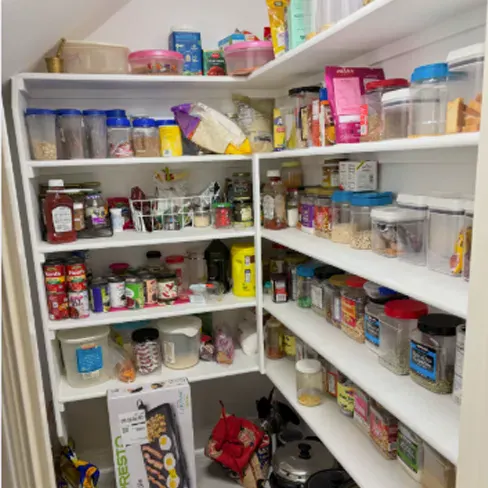 pantry with no organization