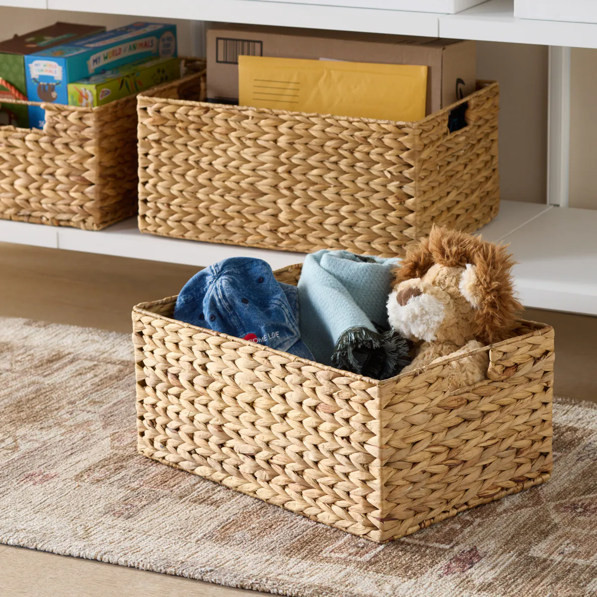 water hyacinth storage basket