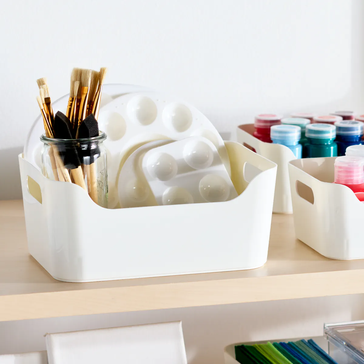 plastic storage bins
