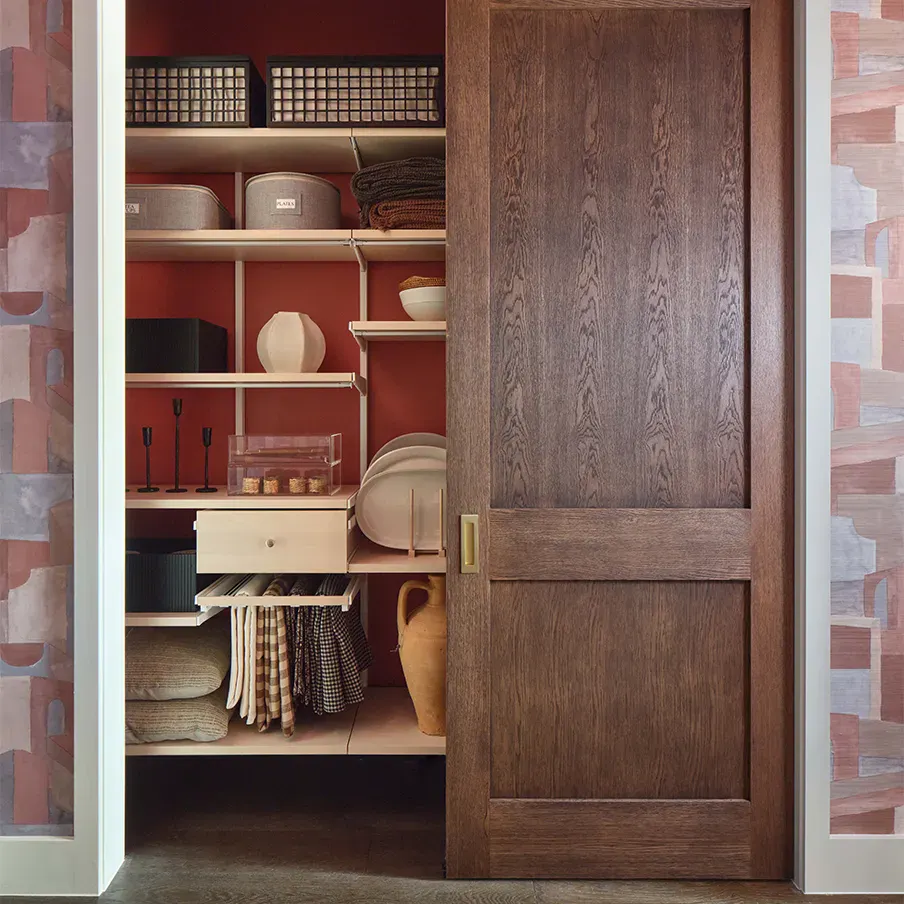 Elfa decor+ Hosting Closet for House Beautiful Whole Home 2025