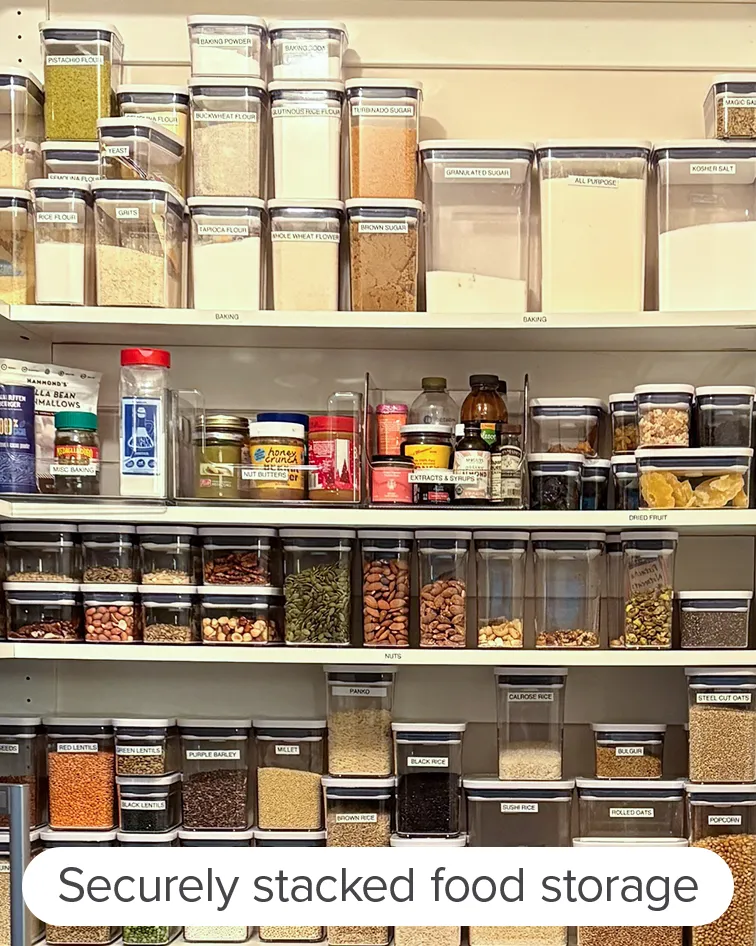molly baz pantry securely stacked food storage