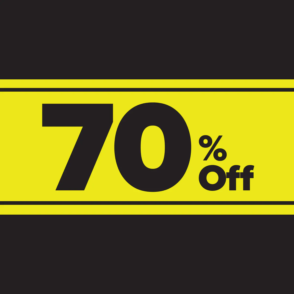 70% off Clearing Sale