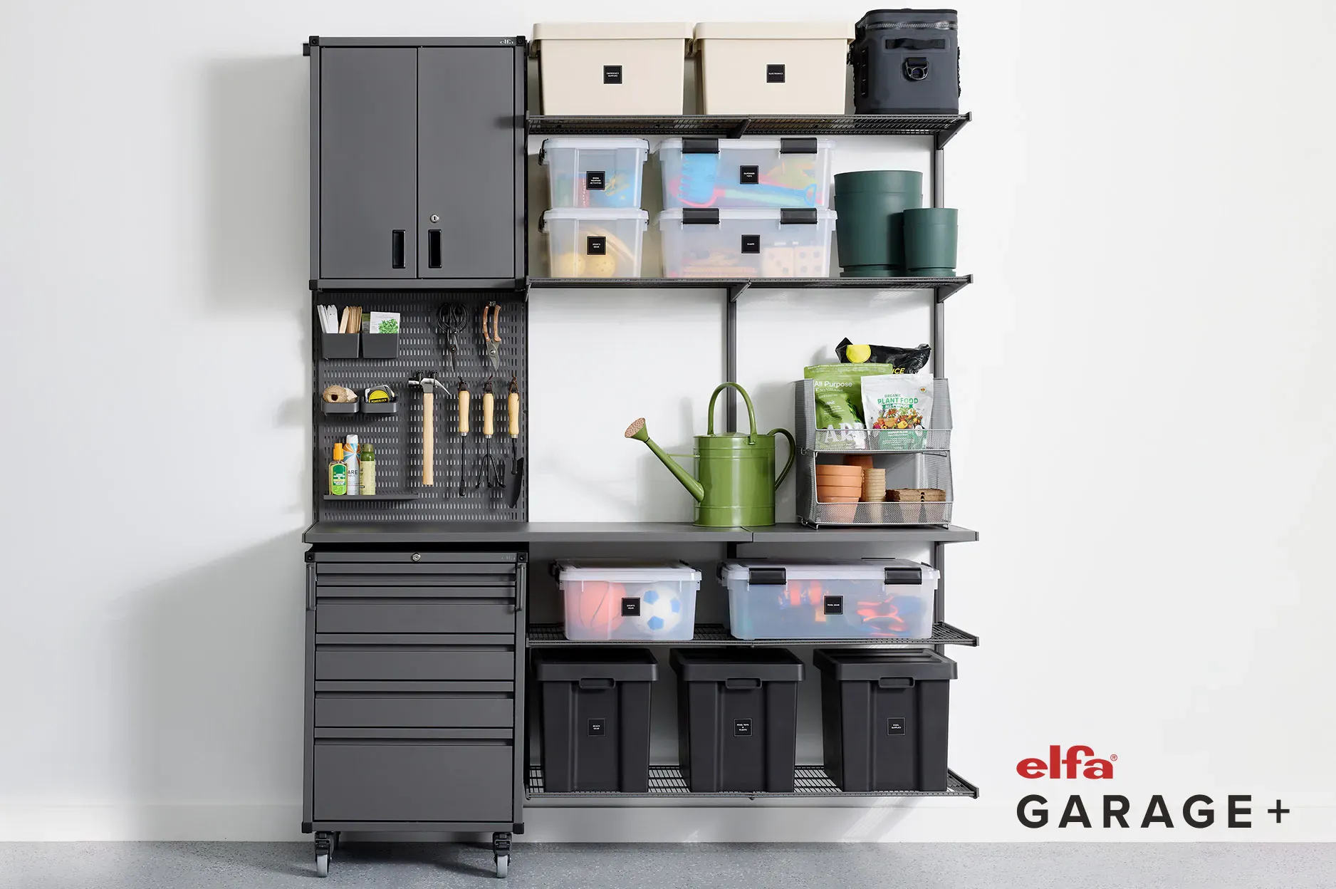Elfa Garage+ Organization