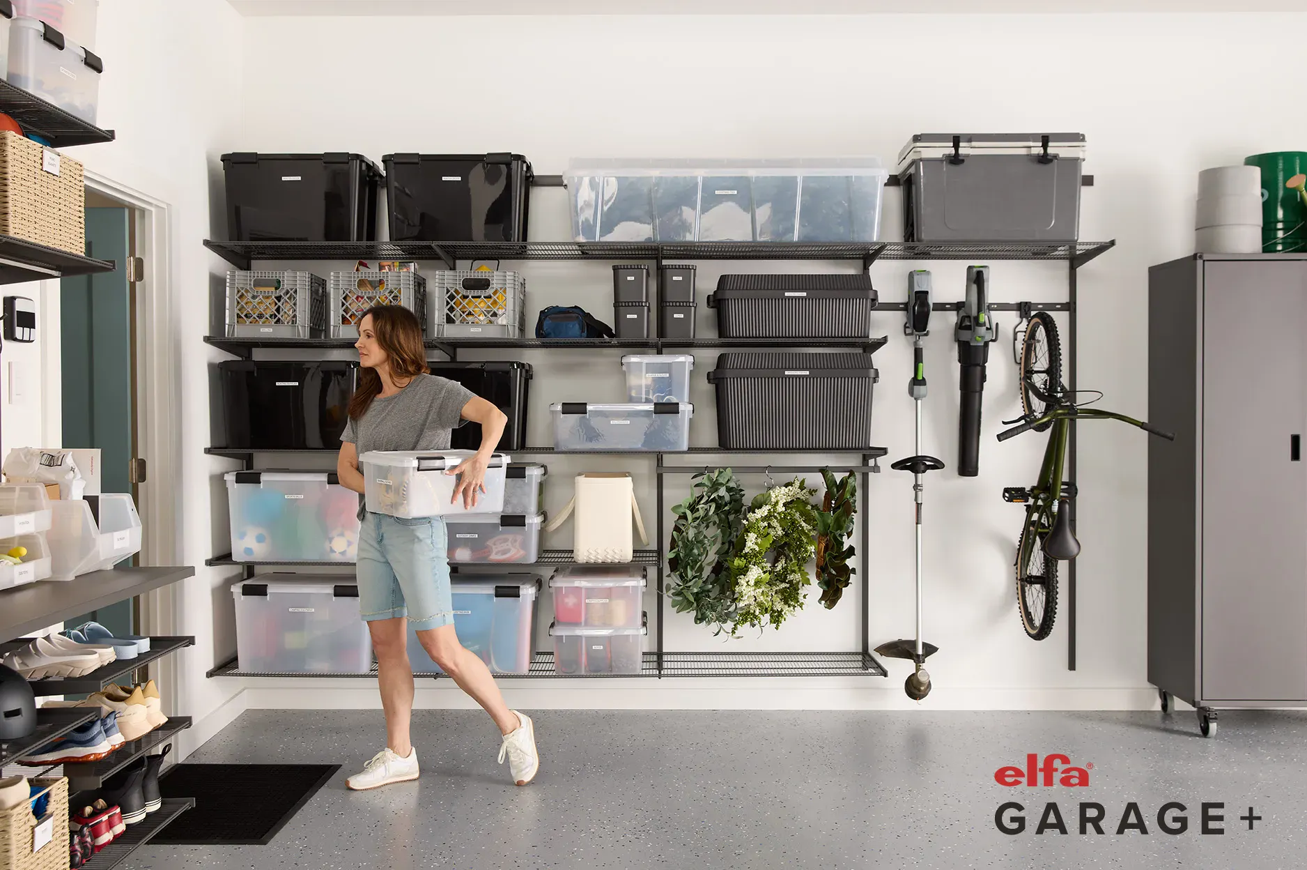 custom elfa garage spaces