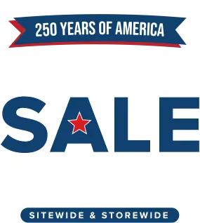 Celebrating 250 years of America. Fourth of July sale. 20 percent off* sitewide and storewide.