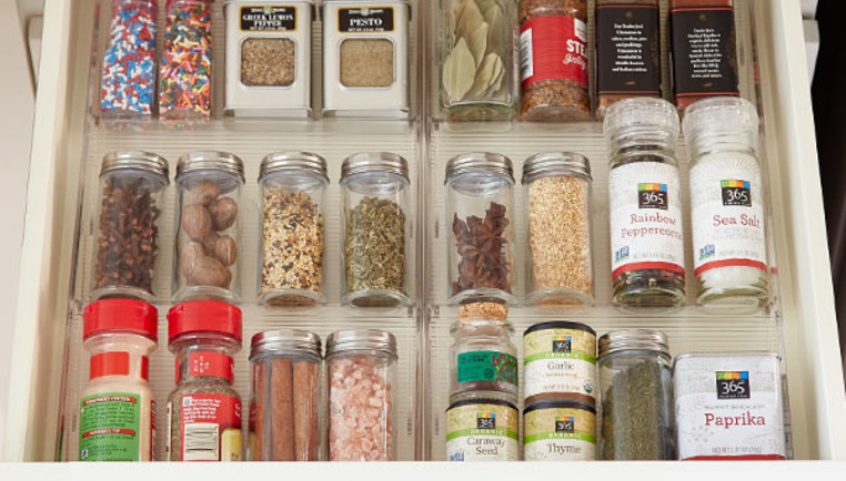 How To Organize Your Spice Drawer With Mason Jars