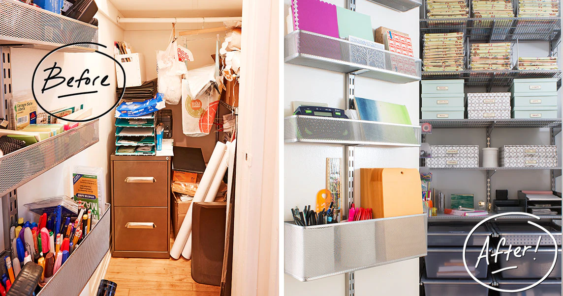 <p>See how we turned a closet into a home office with elfa. <a href="https://www.containerstore.com/blog/posts/a-california-onebedroom-gets-an-elfa-closet-overhaul">Get the details</a>. Read the <a href="https://containerstoriesproduction.cdn.prismic.io/containerstoriesproduction%2F61acc0bf-b196-4d37-b13d-eef3d1d08153_elfa_casestudy_shipshape.pdf">Case Study</a>.</p>