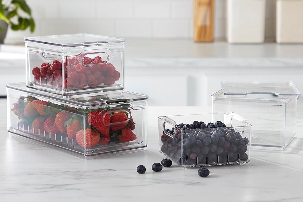 These Clear, Stackable Food Storage Containers Help Produce Stay