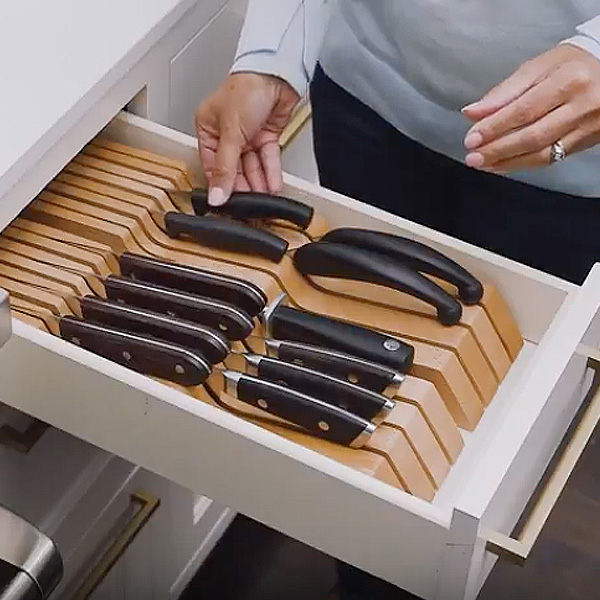 Replace Your Bulky Knife Block with a Drawer Organizer!