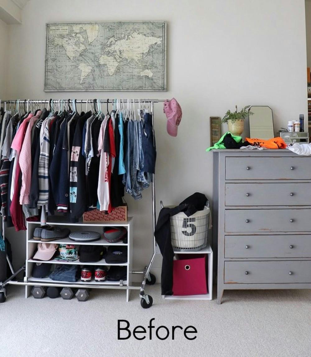 Organizing a Teen's Closet: Before and After