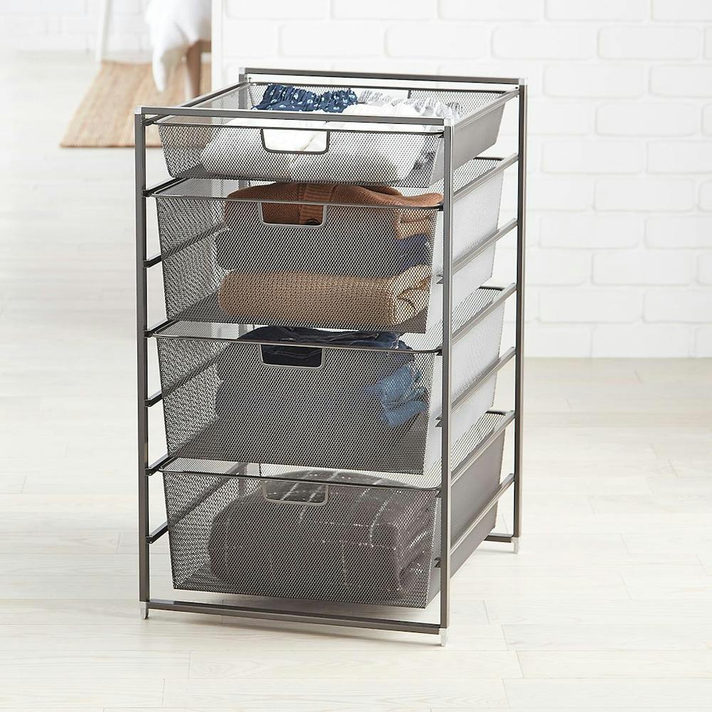 Elfa Platinum Mesh Closet Drawers Starter Kit