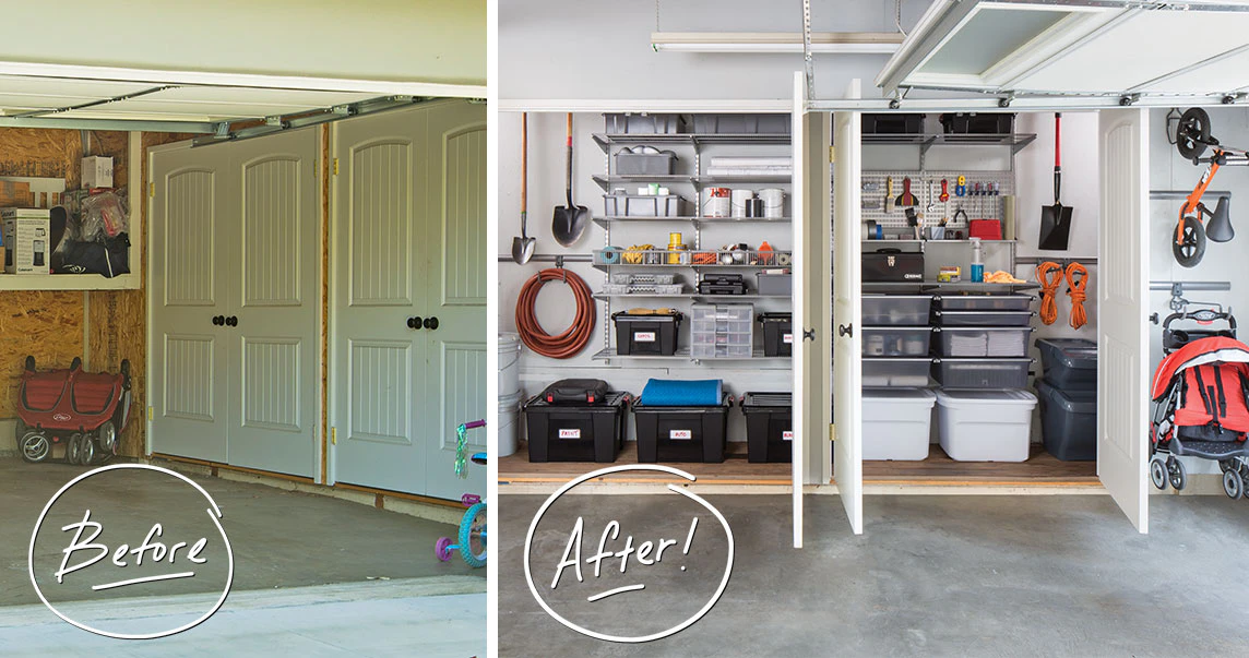<p>From gardening supplies to tools and equipment, elfa closets hold it all. <a href="https://www.containerstore.com/blog/posts/family-garage-gets-elfa-makeover">Get the details</a>.</p>